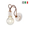 Industriële wandlamp van ijzer en keramiek Vintage AP3 
