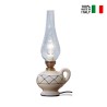 Klassieke vintage design tafel lamp Pompei TA van glas en keramiek. Verkoop