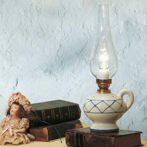 Tafellamp glas en keramiek klassieke vintage stijl Pompei TA Aanbieding