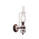 Klassieke wandlamp met glas en keramiek Pompei AP2 Aanbod