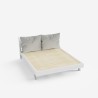 Modern design tweepersoonsbed 160x190 cm met lattenbodem en kussens Rust Afmetingen