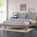 Modern design tweepersoonsbed 160x190 cm met lattenbodem en kussens Rust Aanbieding