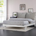 Modern design tweepersoonsbed 160x190 cm met lattenbodem en kussens Rust Voorraad