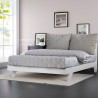 Modern design tweepersoonsbed 160x190 cm met lattenbodem en kussens Rust Voorraad