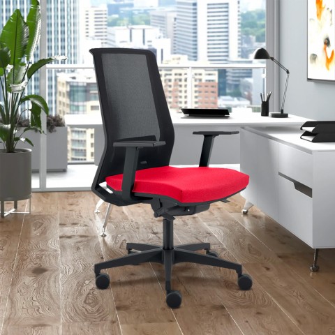 Ergonomische bureaustoel ontwerp rode ademende mesh Blow R Aanbieding