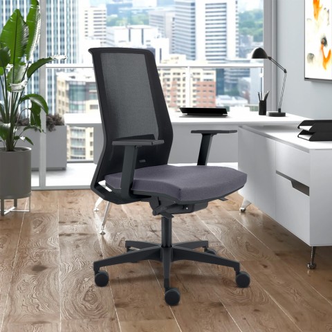 Ergonomische bureaustoel design grijs ademend gaas Blow G Aanbieding