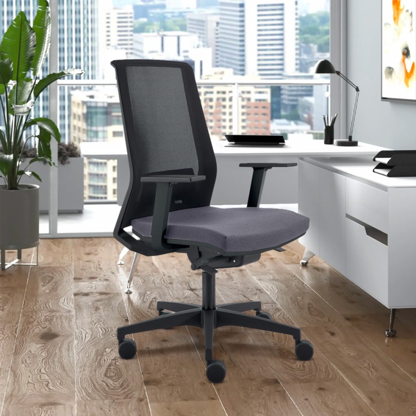 Ergonomische bureaustoel design grijs ademend gaas Blow G Aanbieding