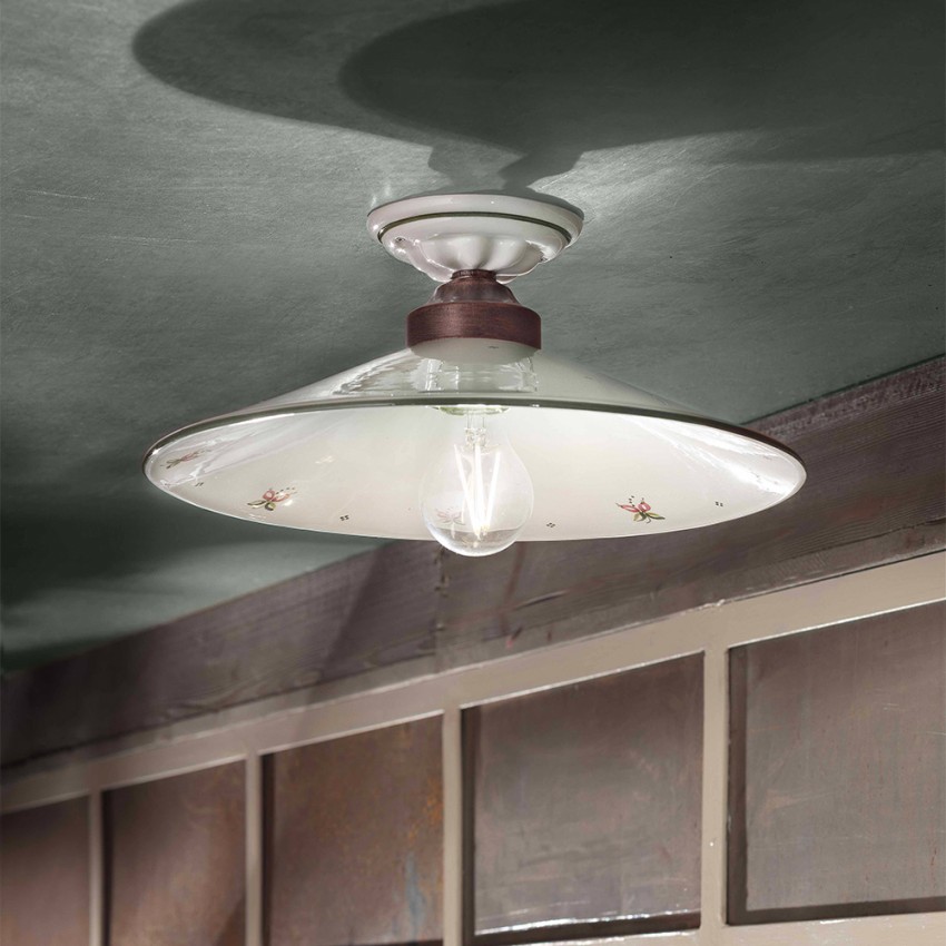 Klassieke vintage plafondlamp in keramiek, Asti PL Aanbieding