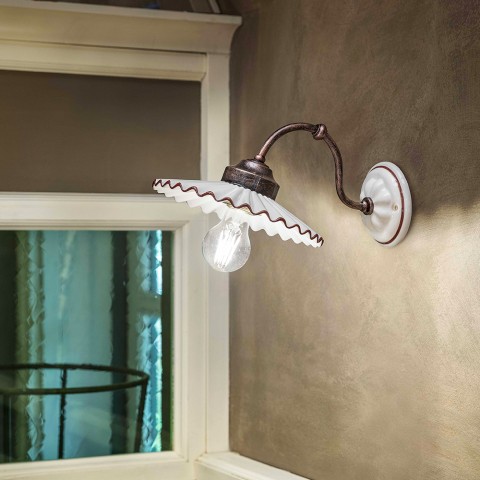 Klassiek design wandlamp keramiek en metaal L’Aquila AP2 Aanbieding