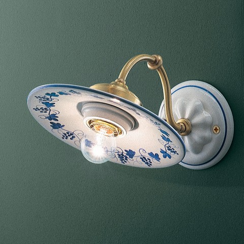 Handbeschilderde keramische wandlamp ontwerp Asti AP Aanbieding