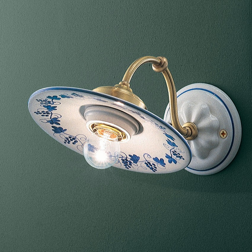 Handgeschilderde keramische wandlamp ontwerp Asti AP Aanbieding