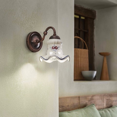 Metalen en keramieken wandlamp klassieke design Chieti AP Aanbieding