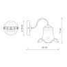 Metalen en keramieken wandlamp klassieke design Chieti AP Kortingen
