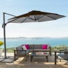 Vierkante aluminium zweefparasol 3 x 3 meter Paradise Brown Verkoop