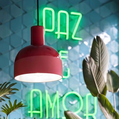 Hanglamp keramiek minimalistisch retro design handbeschilderd Caxixi SO