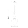 Hanglamp handbeschilderd keramiek retro design Lariat SO-XL Voorraad