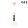 Vintage art deco design hanglamp glas en keramiek Lariat SO-G Verkoop