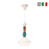 Vintage art deco hanglamp in glas en keramiek Lariat SO-G Verkoop
