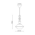Vintage art deco hanglamp in glas en keramiek Lariat SO-G Kortingen