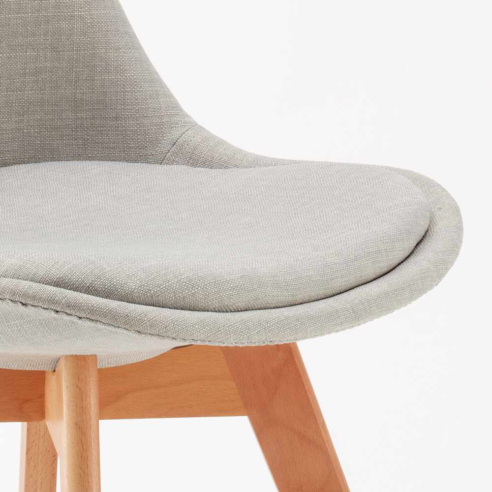 Tulip Nordica Design Stock 20 Stoelen met stoffen kussen Scandinavisch