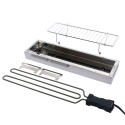 Draagbare elektrische barbecue voor thuis en terras 1800W roestvrij staal eBBQ Korting
