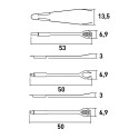 Barbecue set: tang, spatel en vleesvork van roestvrij staal 