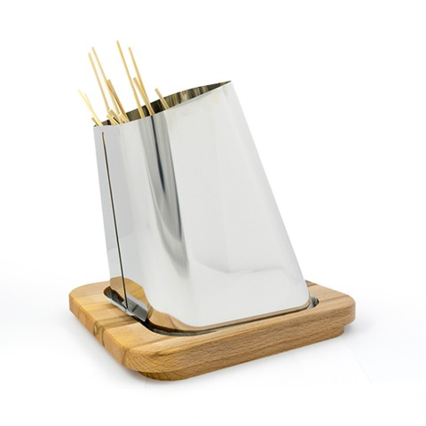 Tafelgrill voor arrosticini spiesen, roestvrij staal met houten basis Gran Sasso Aanbieding