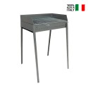 Draagbare houtskoolbarbecue van ijzer 60x40cm Vesuvio Verkoop