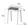 Draagbare houtskoolbarbecue van ijzer 60x40cm Vesuvio Voorraad