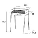 Draagbare houtskoolbarbecue van staal met grill 60x40cm Stromboli Korting