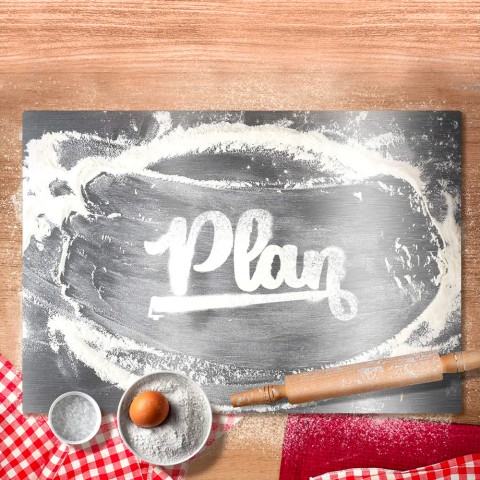 Middelgrote roestvrijstalen werkblad 60x55cm snijplank keuken restaurant Plan Aanbieding