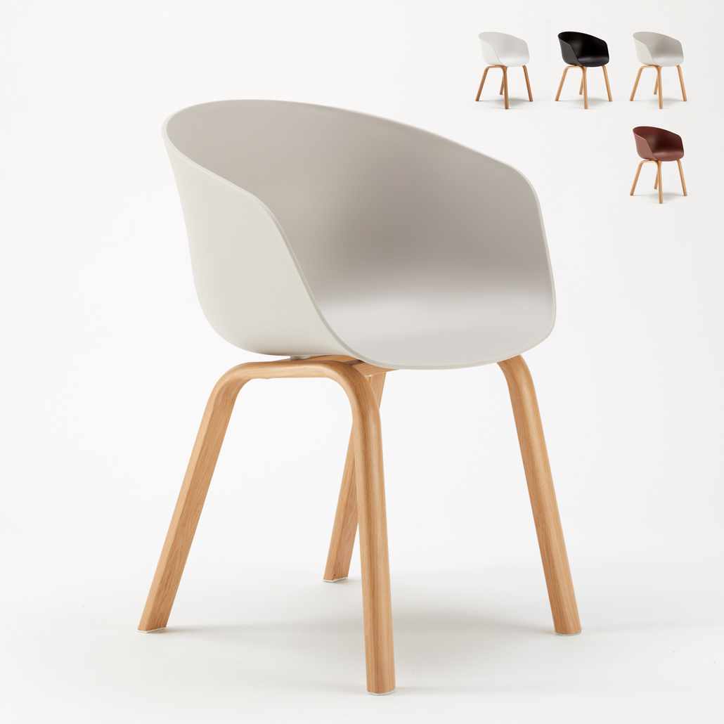 DexterStock 20 Stoelen Scandinavisch Design Metaaleffect Hout Voor