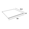 Keuken snijplank 100x55cm roestvrij staal restaurant Plan Pro Model