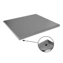 Keuken snijplank 100x55cm roestvrij staal restaurant Plan Pro Voorraad
