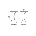 Ronde hoge tafel voor krukken 99cm polyethyleen design Armillaria T1 Kosten
