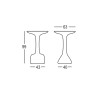 Ronde hoge tafel voor krukken 99cm polyethyleen design Armillaria T1 Kosten