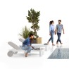 Moderne design ligbed voor zwembad en tuin polyethyleen Atene L2 Korting