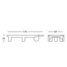 Moderne design ligbed voor zwembad en tuin polyethyleen Atene L2 Model