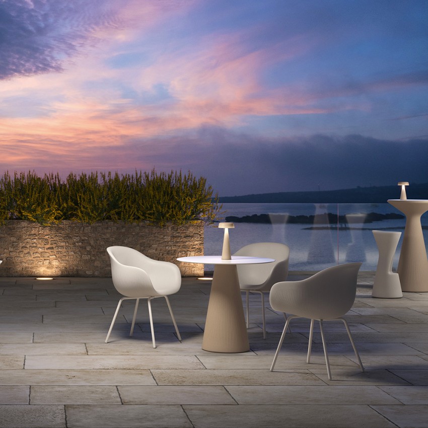 Ronde buitentafel voor bar en restaurant, modern design Fade T1-R Aanbieding Ronde buitentafel voor bar en restaurant, modern design Fade T1-R Aanbieding