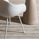 2 x Moderne design stoelen bar keuken polyethyleen metalen poten Fade C1 Kosten