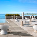 2 x Moderne designstoelen voor bar of keuken in polyethyleen, metalen poten Fade C1 Aankoop