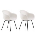 2 x Polyethyleen stoelen met zwart metalen poten voor bar en keukenontwerp Fade C2 Kortingen