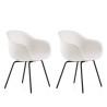 2 x Polyethyleen stoelen met zwart metalen poten voor bar en keukenontwerp Fade C2 Kortingen