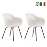 2 x Polyethyleen stoelen met zwart metalen poten voor bar en keukenontwerp Fade C2 Korting
