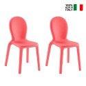 2 x Chloé stoelen van polyethyleen voor eetkamer, bar en restaurant in modern design Verkoop