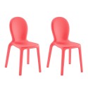 2 x Chloé stoelen van polyethyleen voor eetkamer, bar en restaurant in modern design Aanbieding