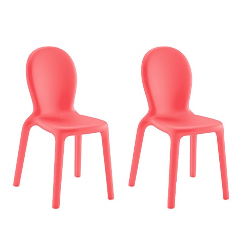 2 x Chloé stoelen van polyethyleen voor eetkamer, bar en restaurant in modern design Aanbieding