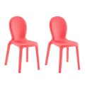 2 x Chloé stoelen van polyethyleen voor eetkamer, bar en restaurant in modern design Aanbieding