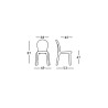2 x Chloé stoelen van polyethyleen voor eetkamer, bar en restaurant in modern design Karakteristieken