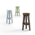 Moderne minimalistische ronde barkruk 74cm polyethyleen Frozen S1-R 
